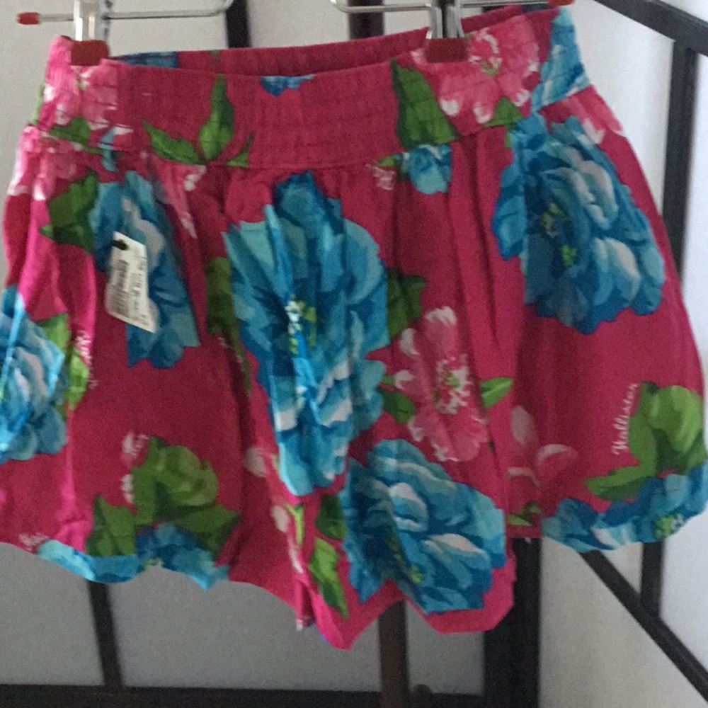 Hollister hot pink floral hollister skirt